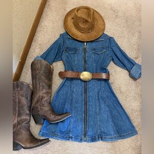 Classic Denim Long Sleeve Dress